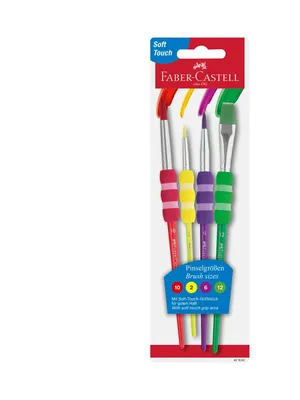 Image of: Faber-Castell Четка, №2, 6, 10 и 12, 4 броя в блистер
